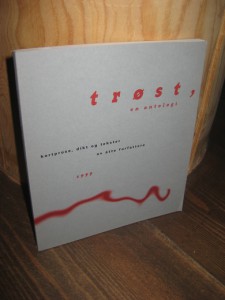 Marte Hukes første tekster på trykk sto i Trøst, en antologi, gitt ut på eget forlag i Bergen (1999).